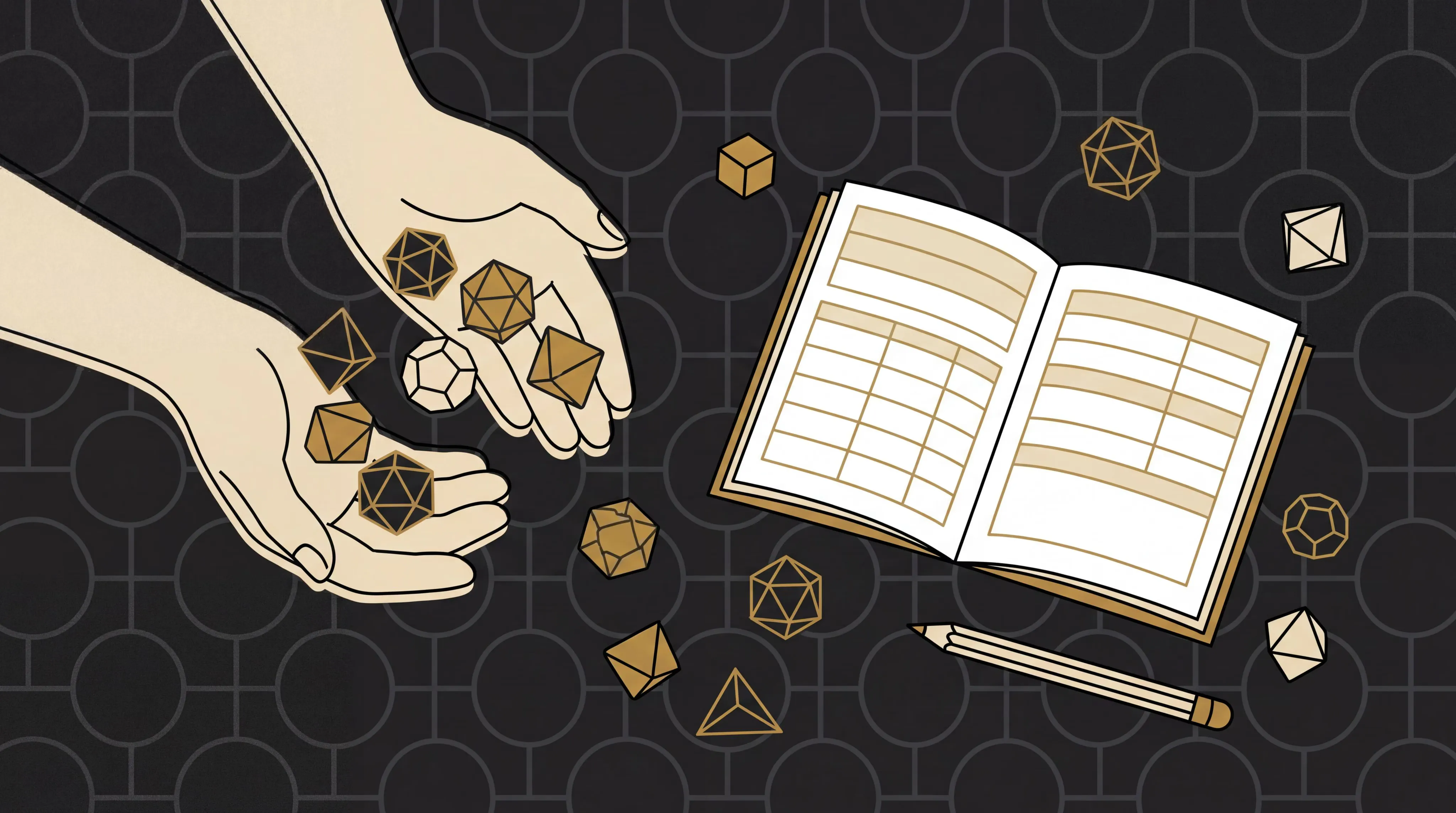 Using dice to generate text from a hand-built language model