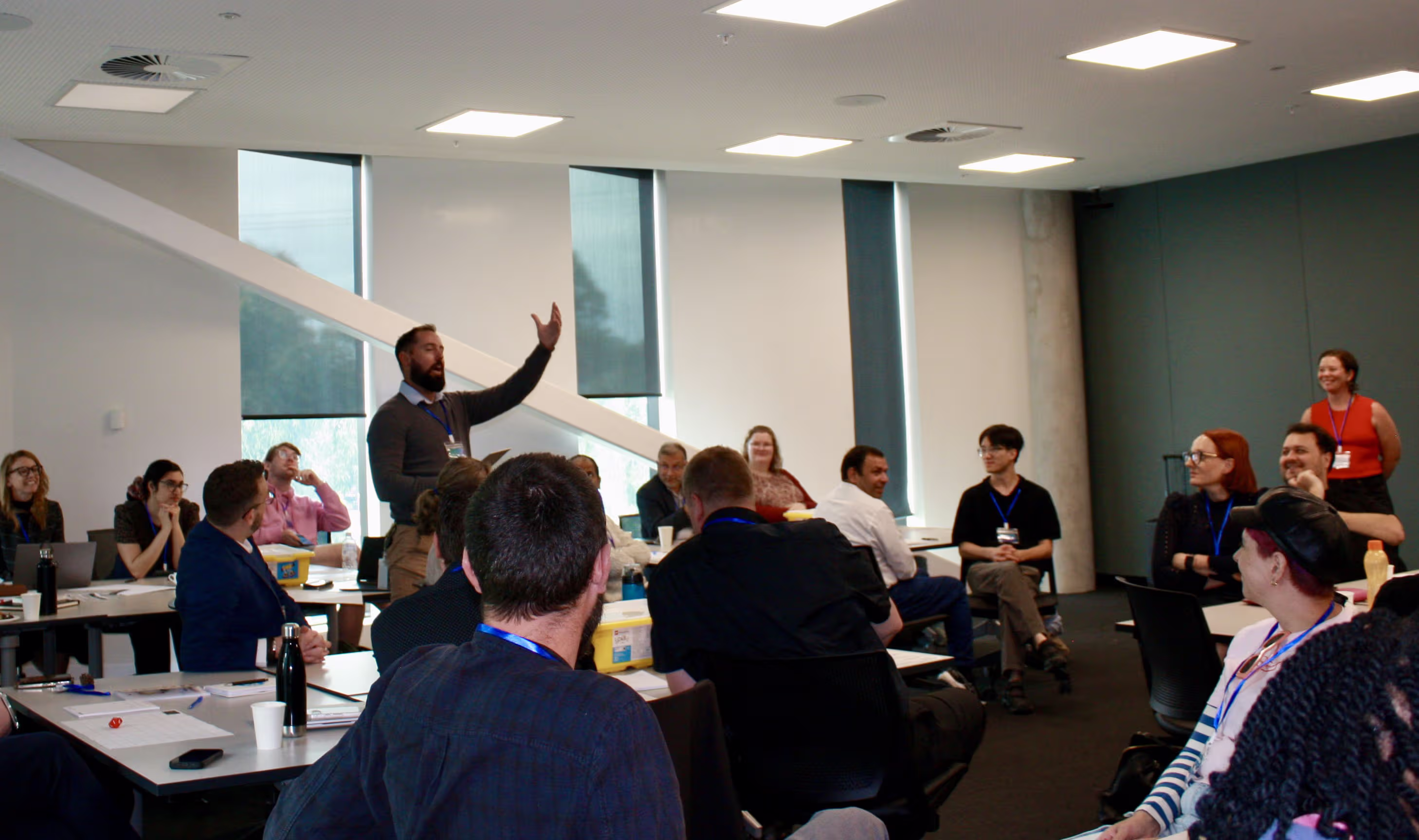 Ben presenting to a room of educators at VU Sunshine Campus